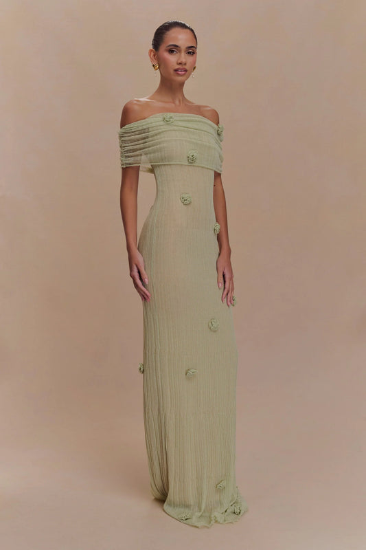 abito maxi in maglia orchidea